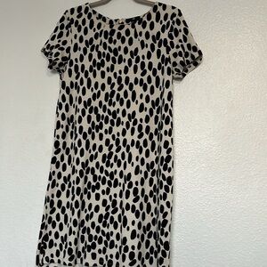 H&M black and white midi skirt dress in A size M